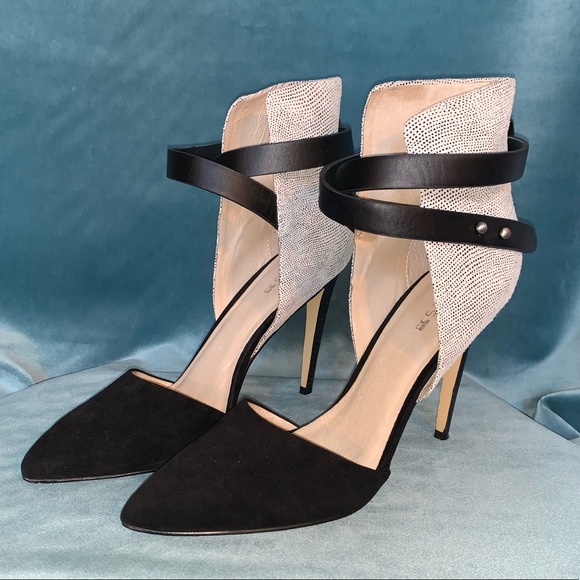 Joe’s Jeans, pebbled fabric/suede heels. - Picture 2 of 6